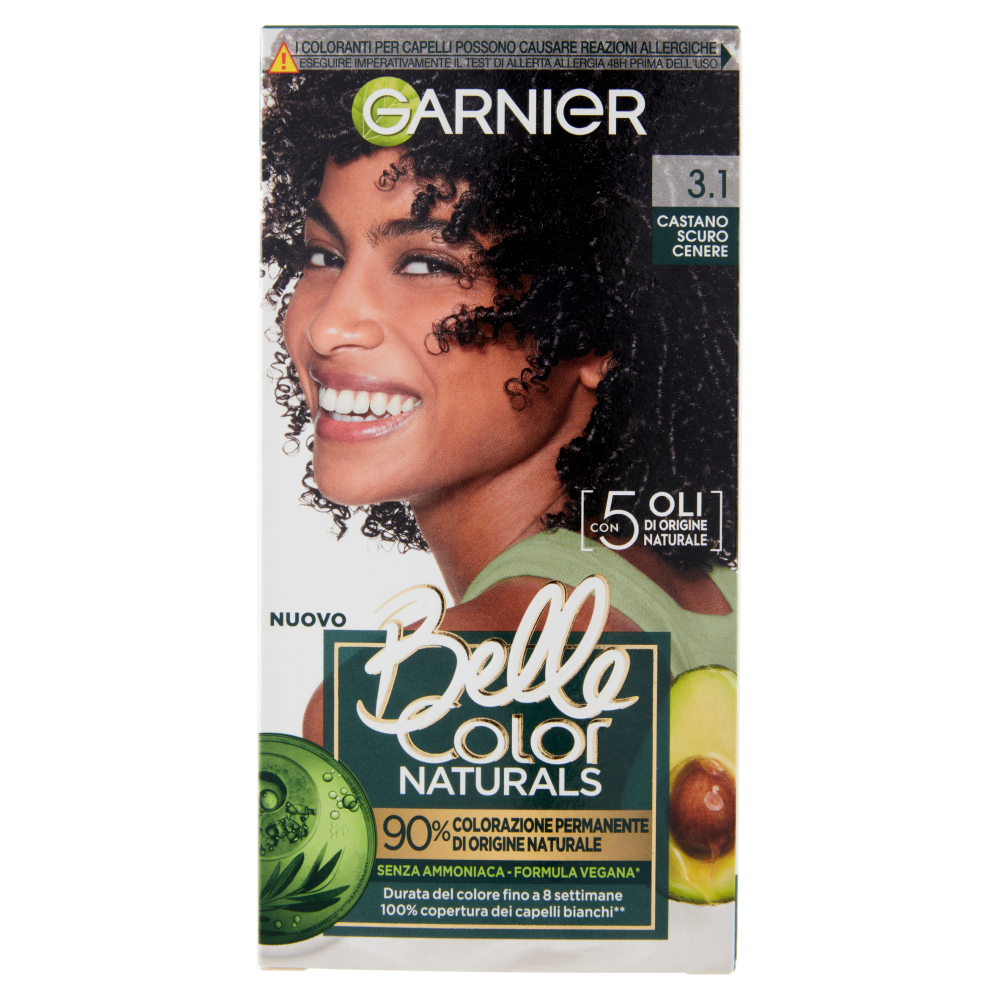 Garnier Belle Color Naturals Colorazione Permanente Castano Scuro Cenere 3.1, , large