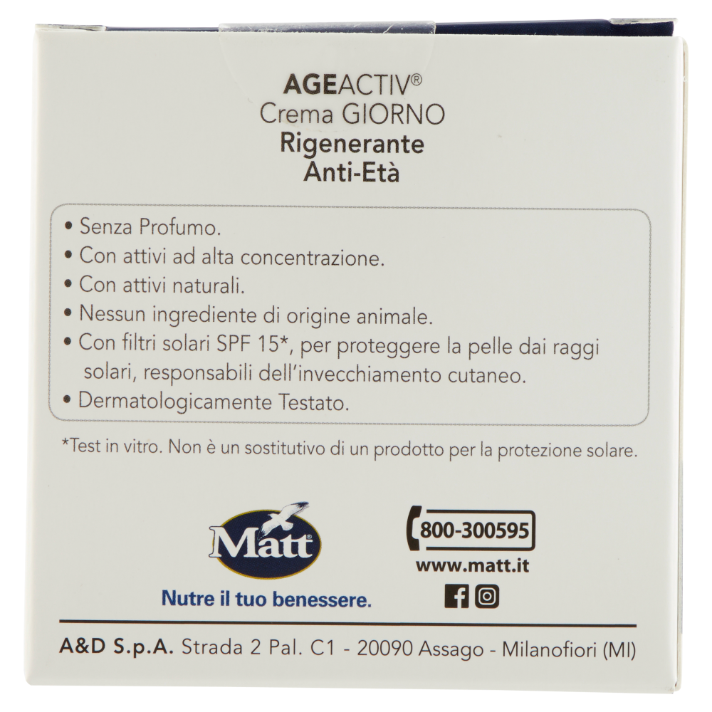 Matt Age Activ Acido Ialuronico Puro 3P Crema Giorno Rigenerante Anti-Et&agrave; 50 ml, , large