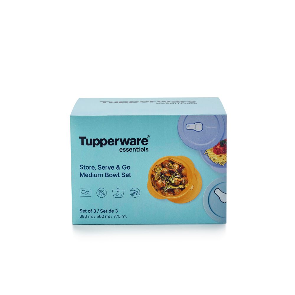 Tupperware Store, Serve & Go Set 3 Ciotole, , large image number null
