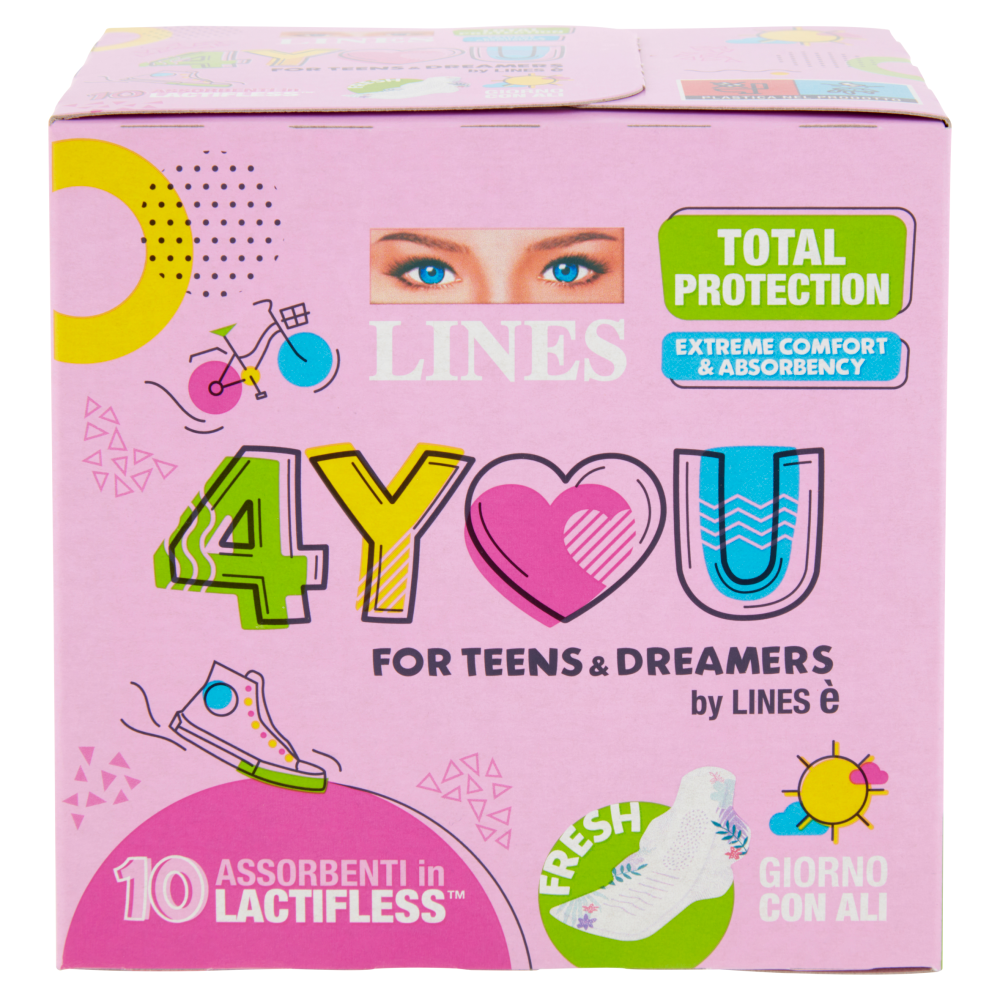 Lines 4You Assorbenti in Lactifless Giorno con Ali 10 pz - -