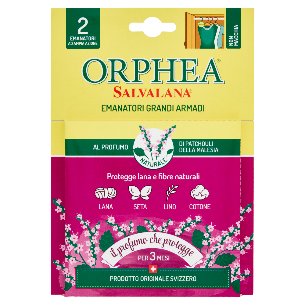 Orphea Salvalana Emanatori Grandi Armadi al Profumo di Patchouli della Malesia 2 Pezzi - -