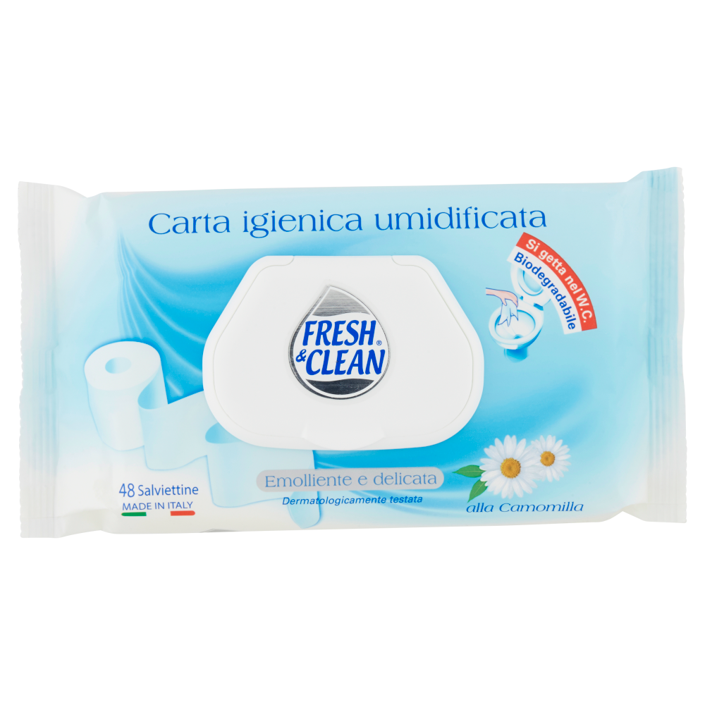 Fresh & Clean Carta Igienica Umidificata 48 Pezzi, , large