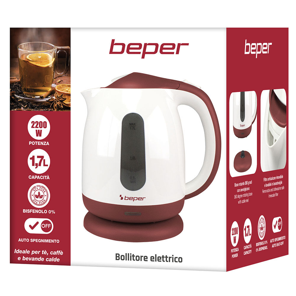 Beper Bollitore Elettrico 1.74 Litri, , large