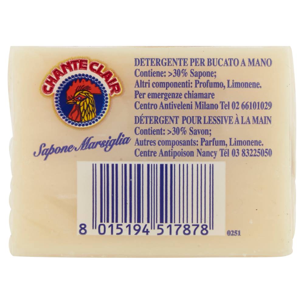 Chanteclair Sapone Marsiglia Cubo 250 g, , large