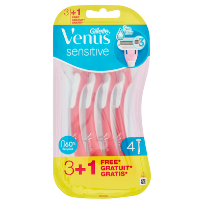 Gillette Venus RasoioUsa e Getta Sensitive 3+1 Rasoi,  Gillette Venus RasoioUsa e Getta Sensitive 3+1 Rasoi