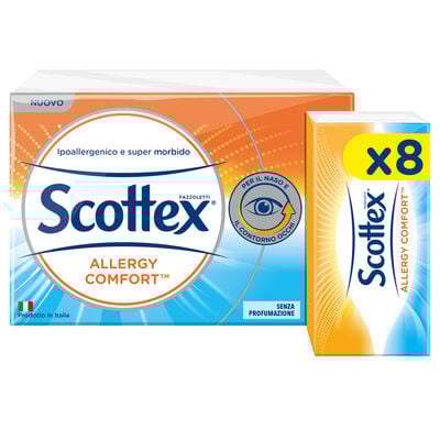 Scottex Fazzoletti Allergy 8 Pezzi,  Scottex Fazzoletti Allergy 8 Pezzi
