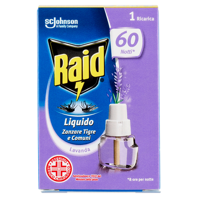 Raid Liquido Elettrico Ricarica Lavanda 60 Notti