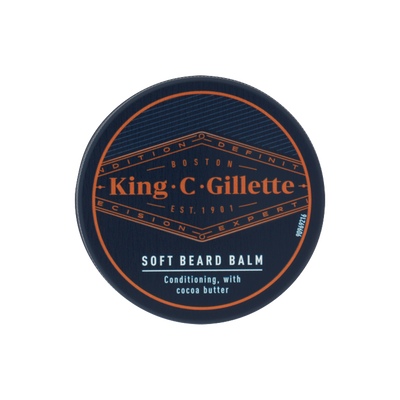Gillette King C. Balsamo Delicato da Barba con Burro di Cacao, Olio di Argan, Burro di Karité 100 ml