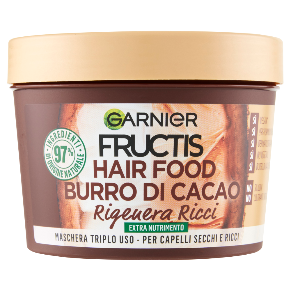 Garnier Fructis Maschera Hairfood Burro di Cacao 390 ml, , large image number null