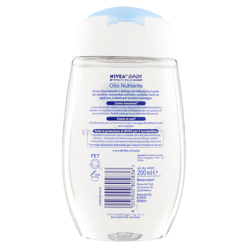 Nivea Baby Dolce & Delicato Olio Nutriente 200 ml, , large