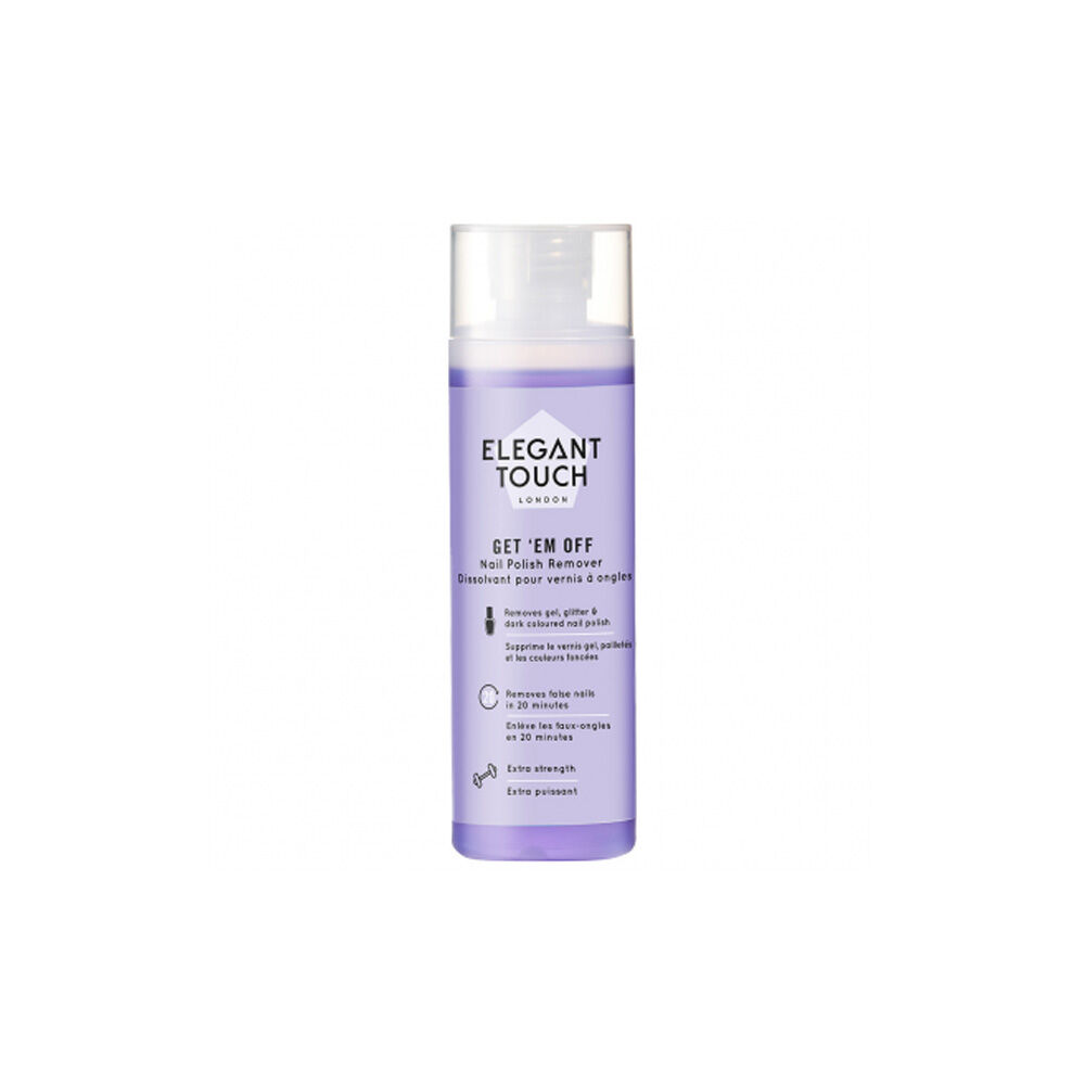 Elegant Touch Get 'Em Off Solvente per Unghie Finte 200ml	, , large