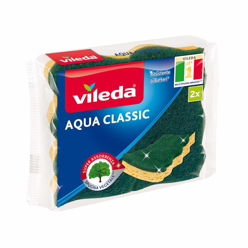 Vileda Aqua Spugna Abrasiva 2 Pezzi, , large