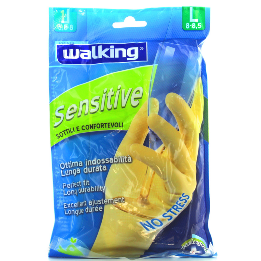 Walking Guanti Satinati Sensitive Taglia L, , large