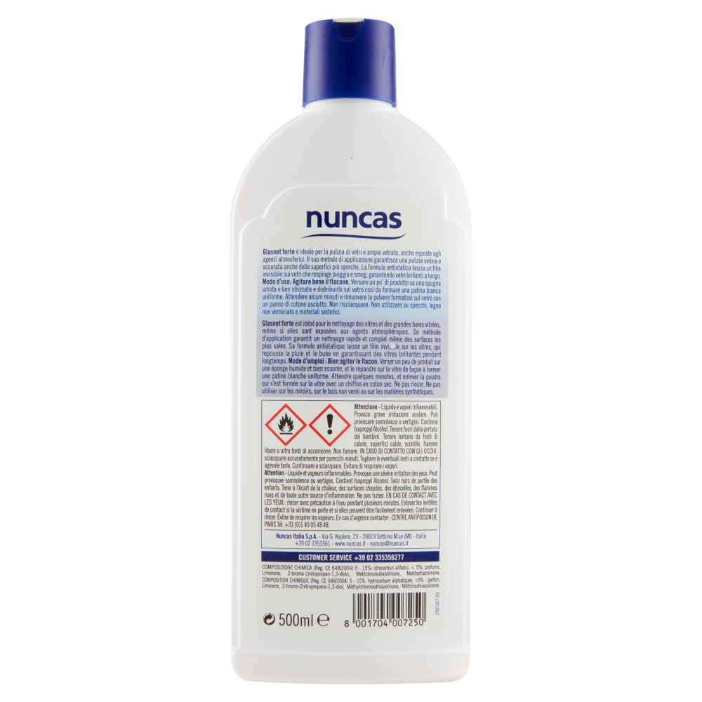 Nuncas Glasnet Crema Detergente Forte 500 ml, , large