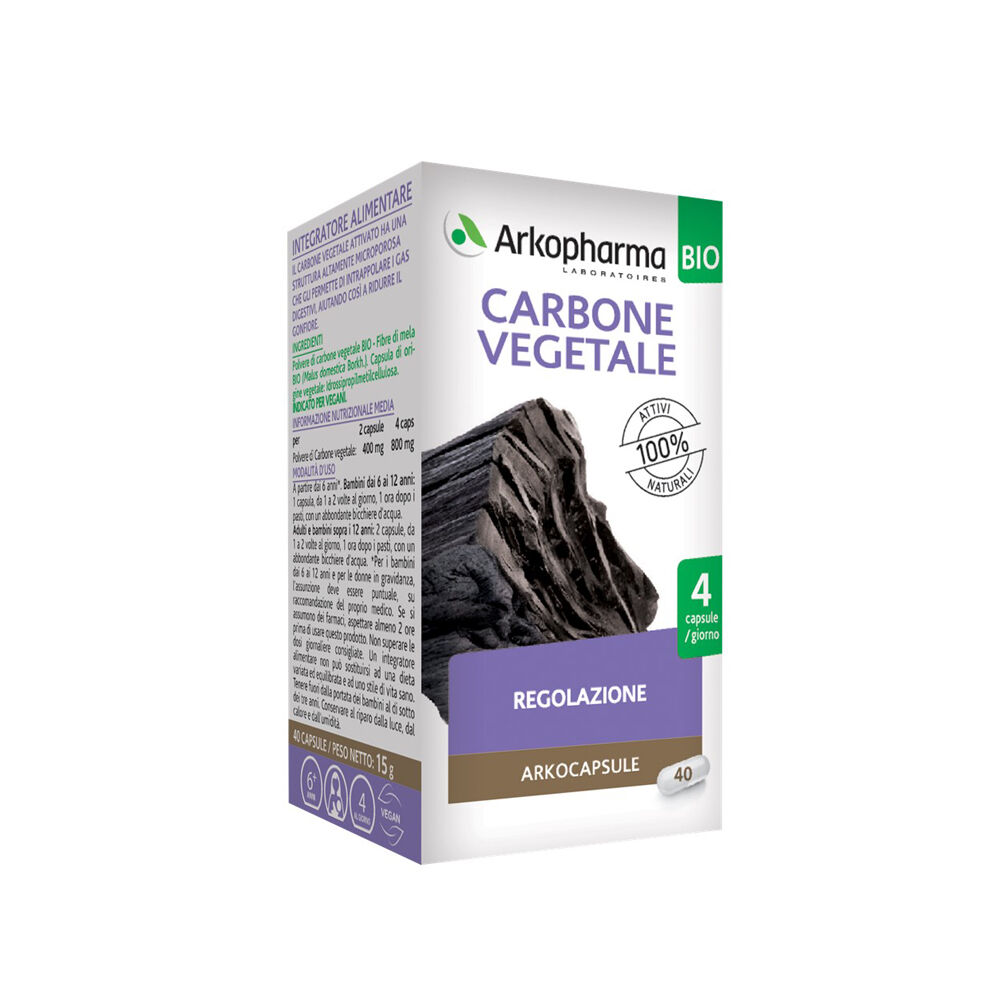 Arkocapsule Carbone Vegetale Bio 40 Capsule, , large