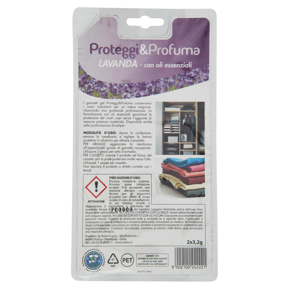 Relevi Proteggi&Profuma Lavanda gancetti gel 2 x 3,2 g, , large