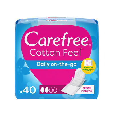 Carefree Cotton Feel Daily On the Go Salvaslip 40 Pezzi