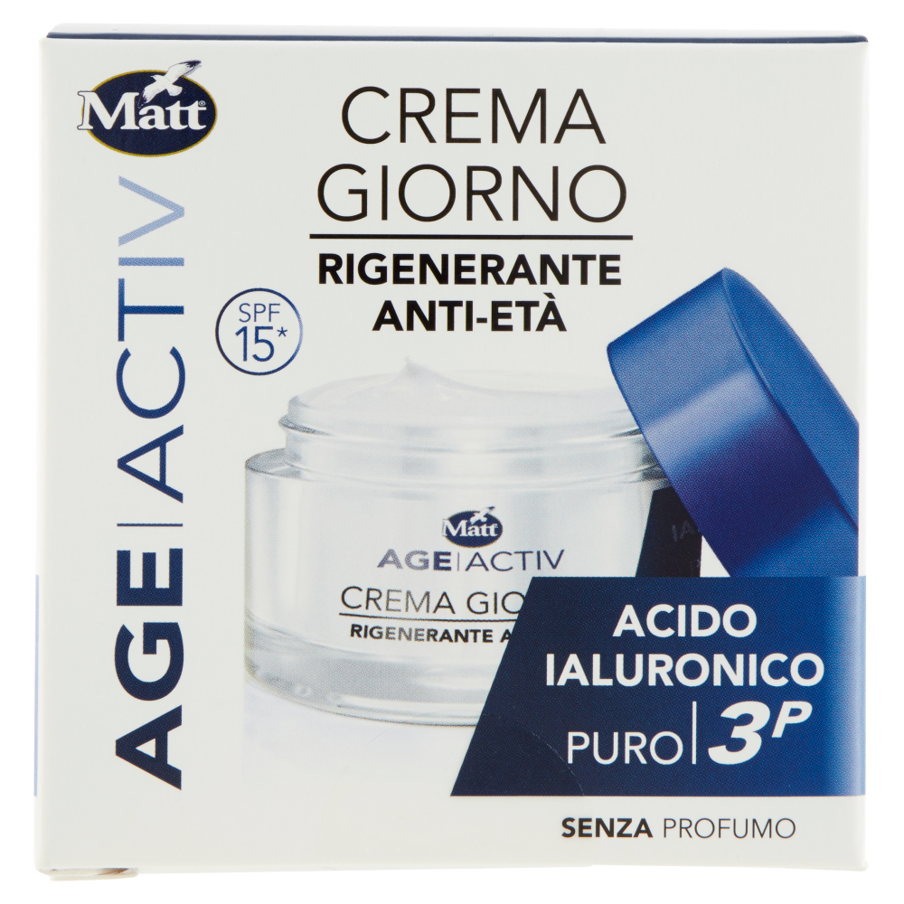 Matt Age Activ Acido Ialuronico Puro 3P Crema Giorno Rigenerante Anti-Età 50 ml, , large