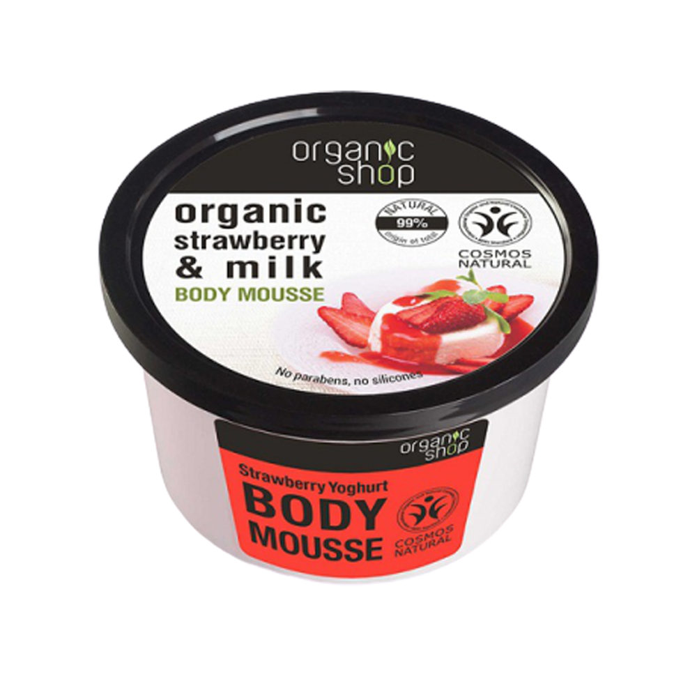 Organic Sho Body Mousse Yogurt alla Fragola 250 ml - -