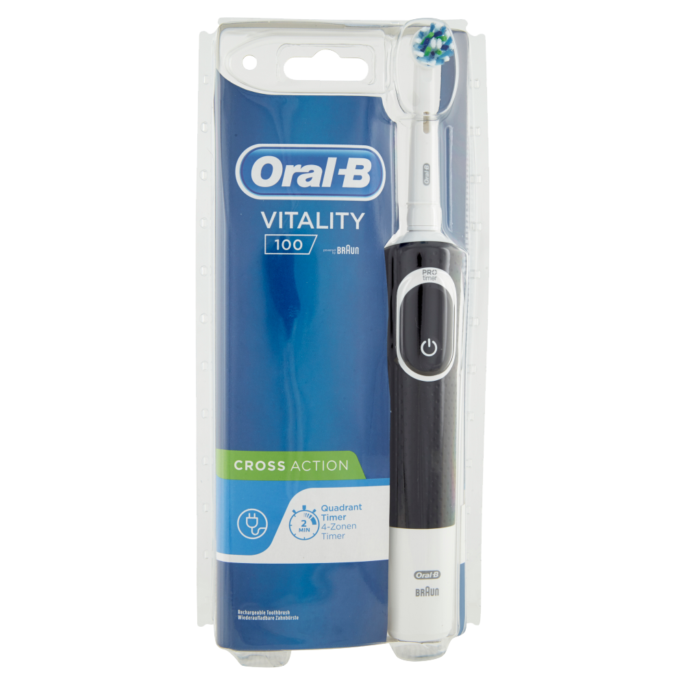 Oral-B Power Spazzolino Elettrico Vitality Timer Cross Action, , large