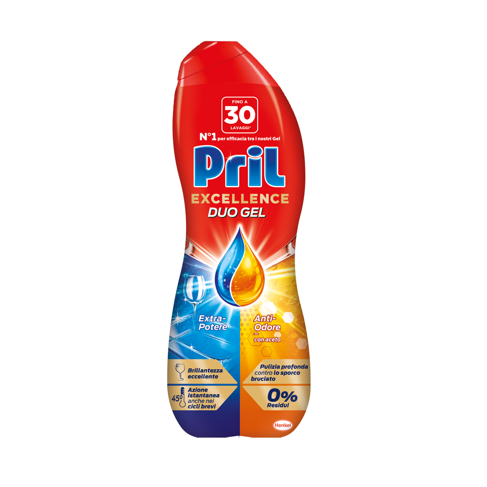 Pril Excellence Duo Gel Anti Odore 30 Lavaggi - -