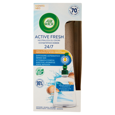 Air Wick Active Fresh Diffusore Automatico Brezza Marina e Magnolia 228 ml