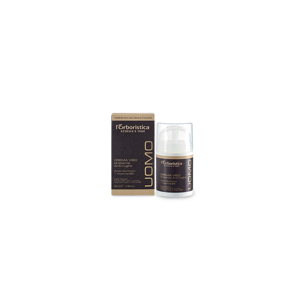L'Erboristica Uomo Crema Viso Idratante Anti-rughe Acido Ialuronico + Vitamina B5 50 ml, , large