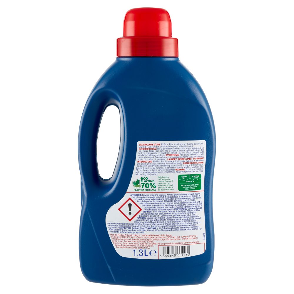 Bioform Plus Disinfettante per il bucato 1.3 Litri, , large