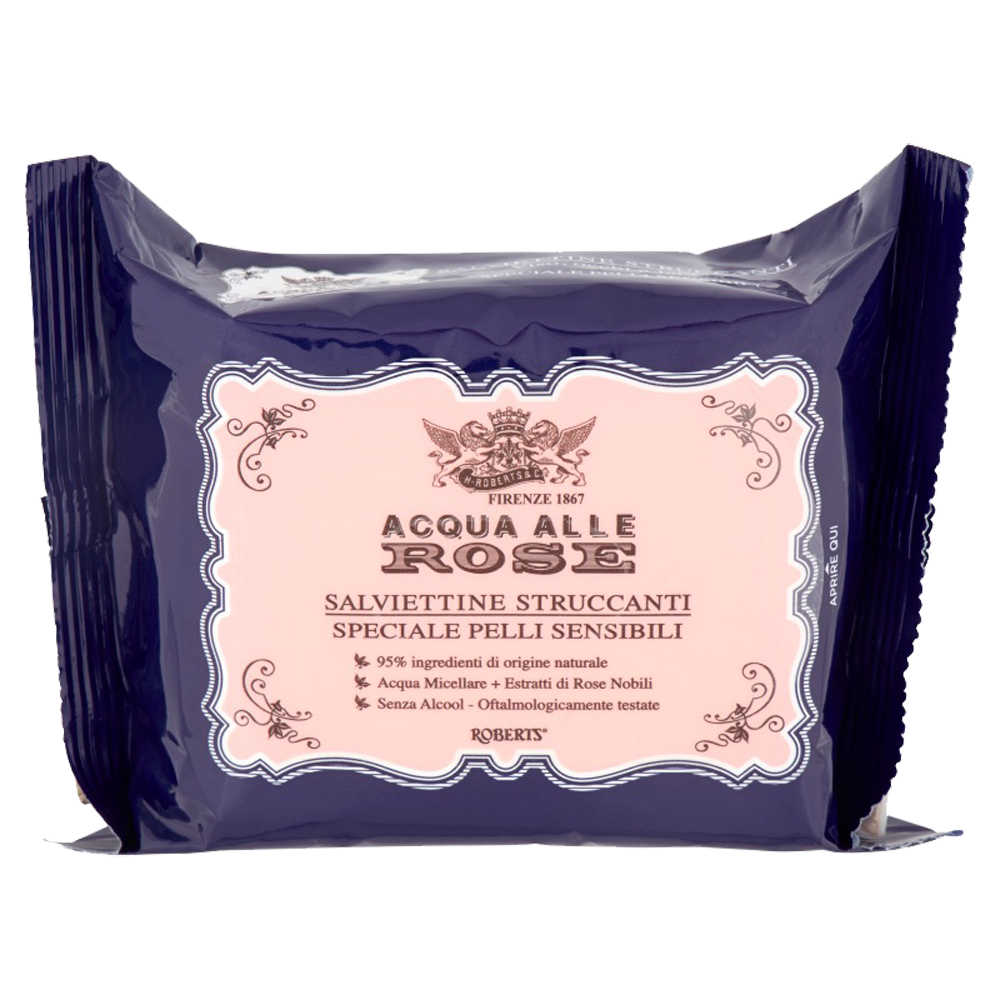 Acqua alle Rose Salviettine Struccanti 20 Pezzi, , large