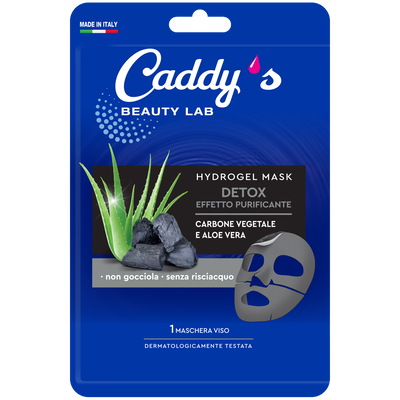 Caddy's Maschera Viso Hydrogel Purificante Carbone Vegetale e Aloe Vera 1 Pezzo