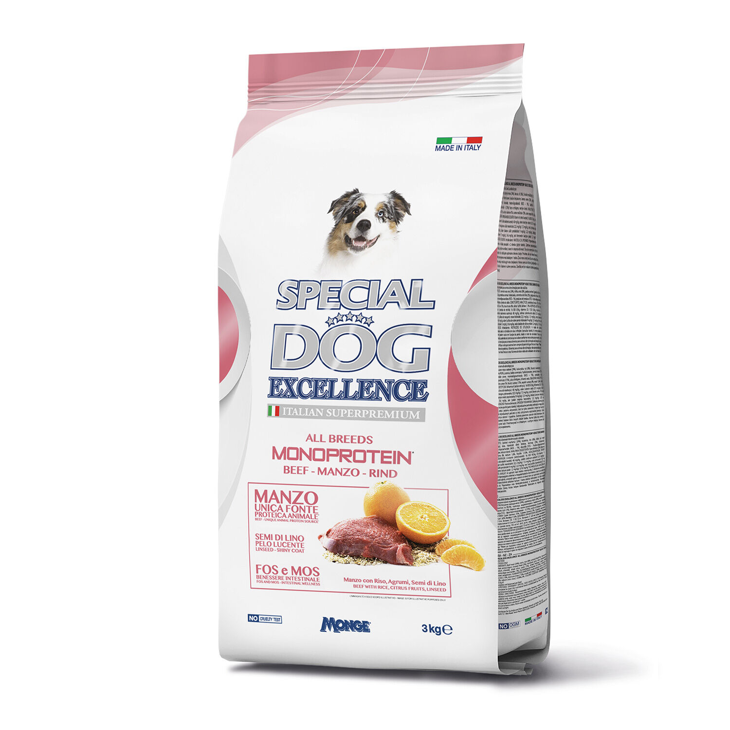 Special Dog Excellence Monoprotein All Breeds Manzo 3 kg - -