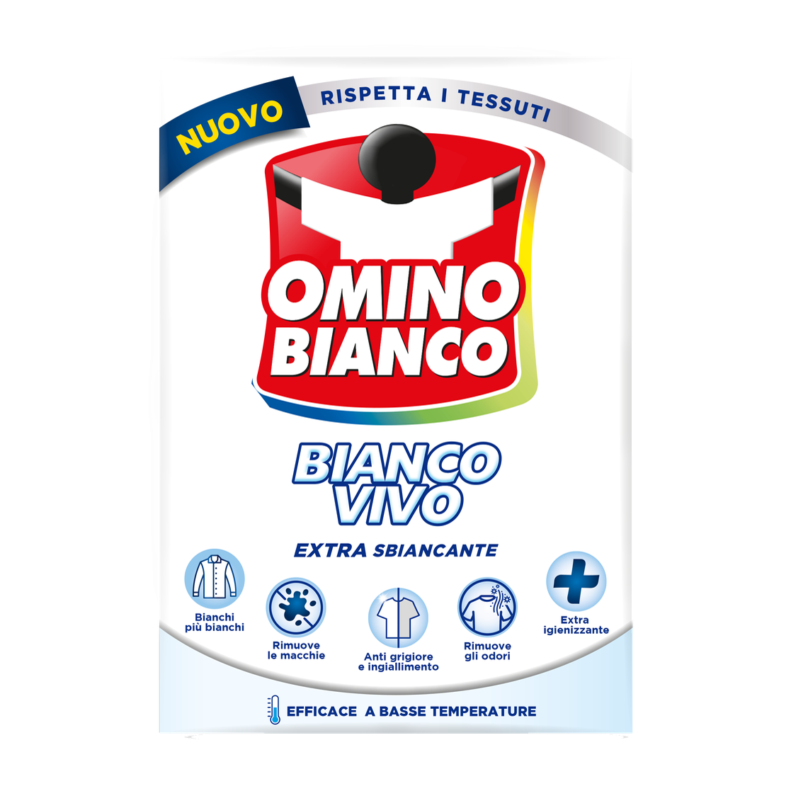 Omino Bianco Sbiancante in Polvere Bianco Vivo 500g - -