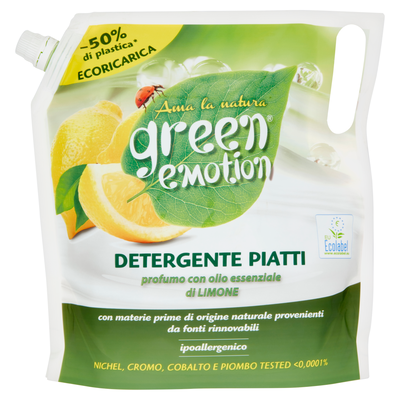Green Emotion Piatti Limone Ecoricarica 1000ml