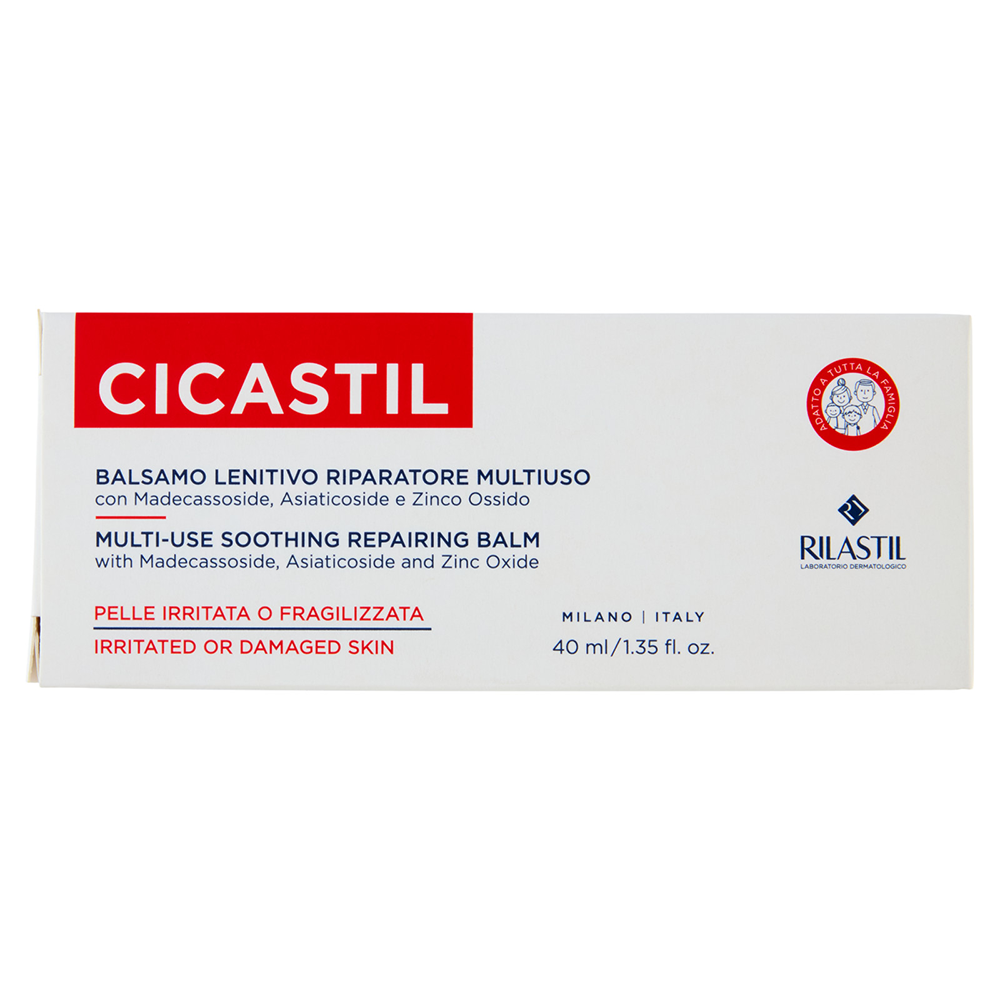 Rilastil Cicastil Balsamo Lenitivo Riparatore Multiuso Viso Corpo Neonati 40 ml, , large