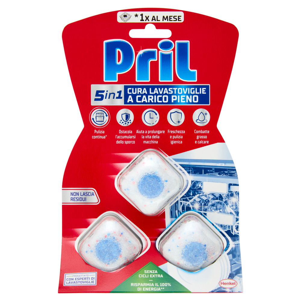 Pril 5in1 Cura Lavastoviglie a Carico Pieno 57 g, , large