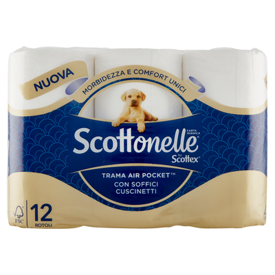 Scottonelle Carta Igienica Soffice e Trapuntata Confezione da 12 Rotoli