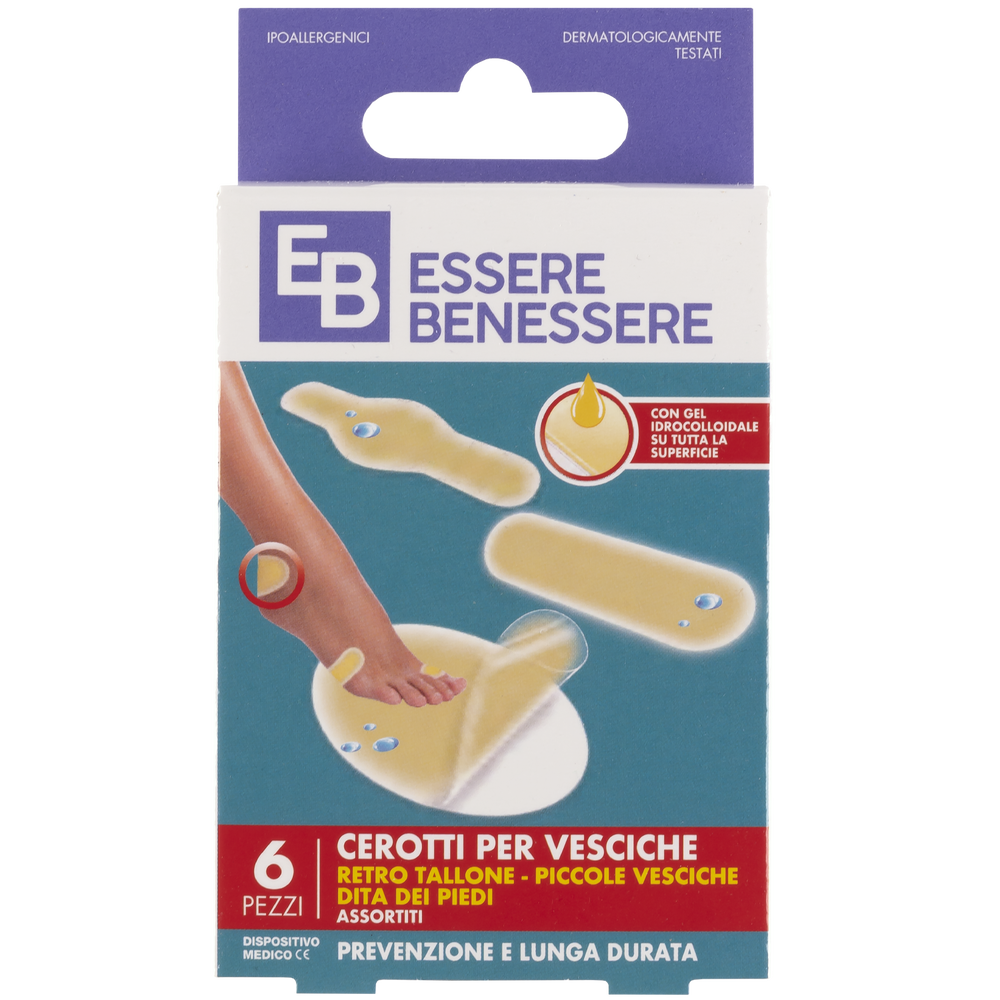 Essere Benessere Cerotti Vesciche 3 Formati 6pz, , large
