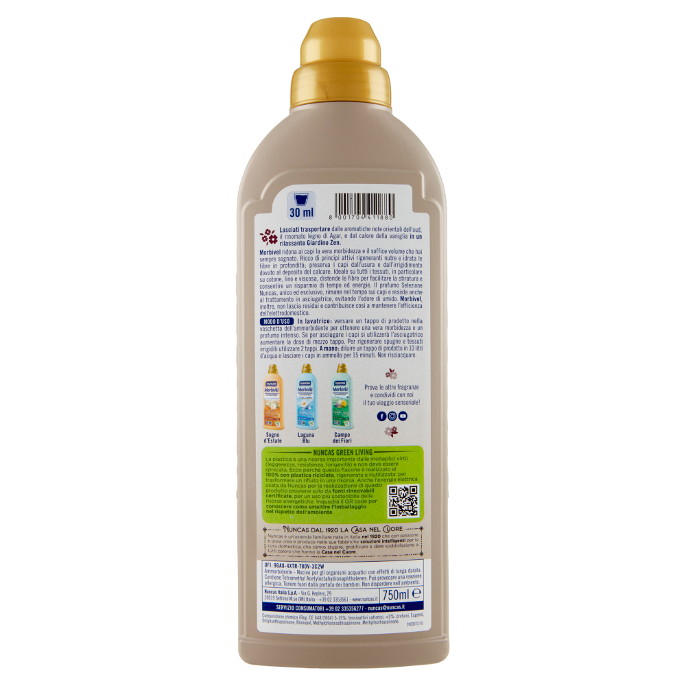 Nuncas Morbivel Ammorbidente Concentrato Giardino Zen 750 ml, , large