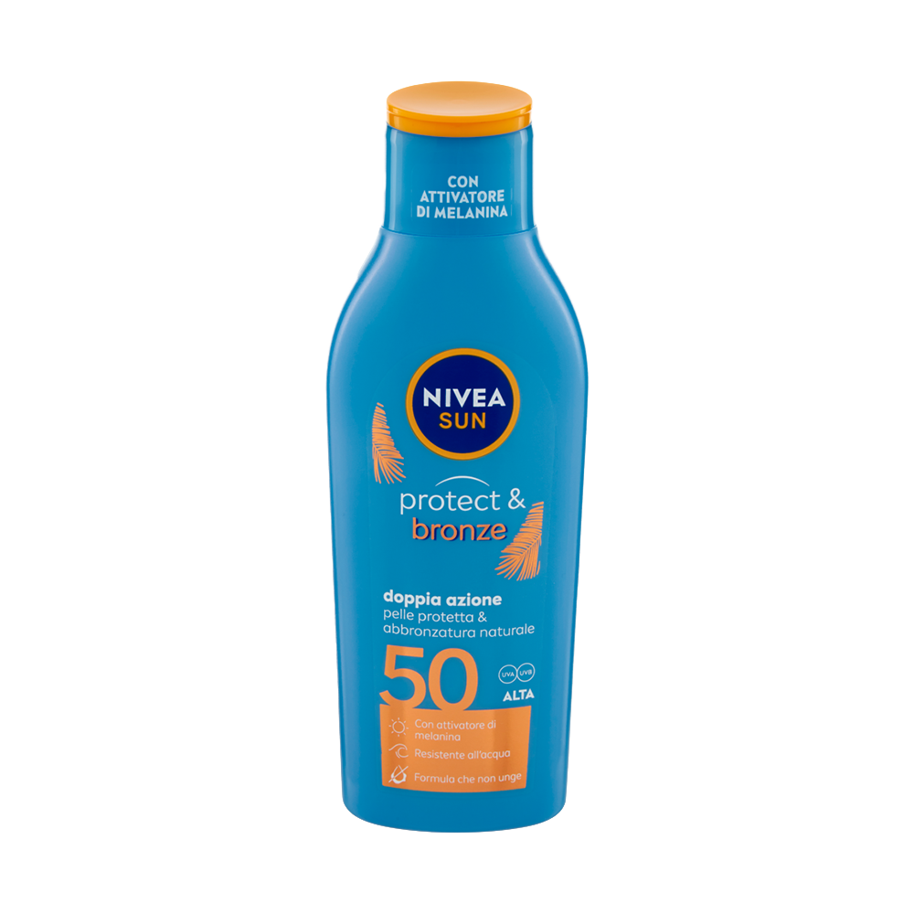 Nivea Latte Solare Protect & Bronze FP 50 200ml - -