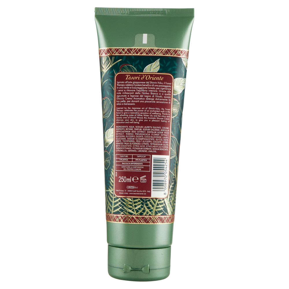 Tesori d'Oriente Forest Therapy Doccia Crema Aromatica Ninfea Bianca e Legno di Hinoki 250 ml, , large