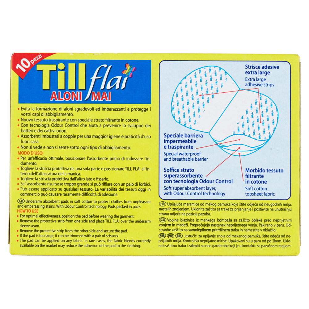Till Flai Assorbenti Ascellari Salva Abiti 10 Pezzi, , large
