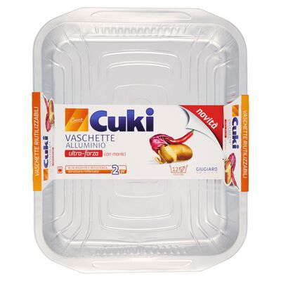 Cuki Vaschette in Alluminio 2 Pezzi 12 Porzioni