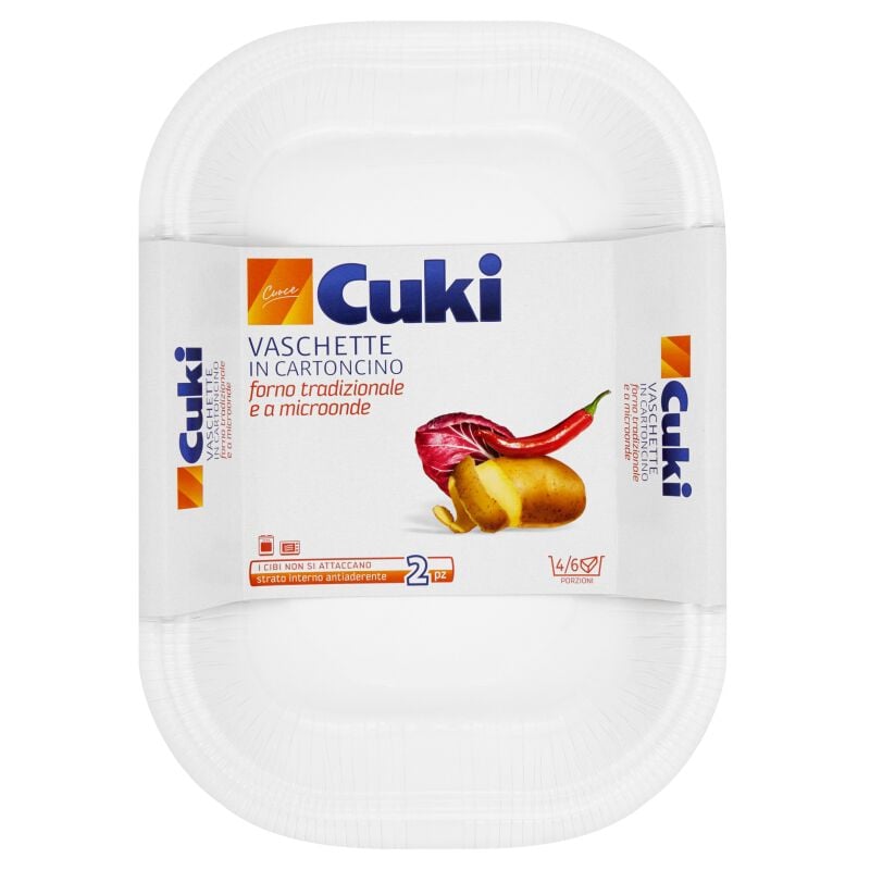 Cuki Vaschette in Cartoncino 2 Pezzi 4/6 Porzioni - -