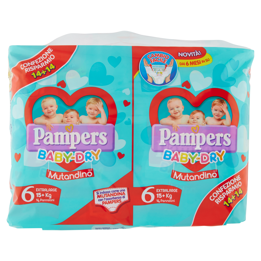 Pampers Baby Dry Mutandino XL Duopack 28 Pannolini, , large