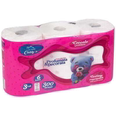 La Casa Caddy's Carta Igienica Profumata e Decorata 6 Rotoli 