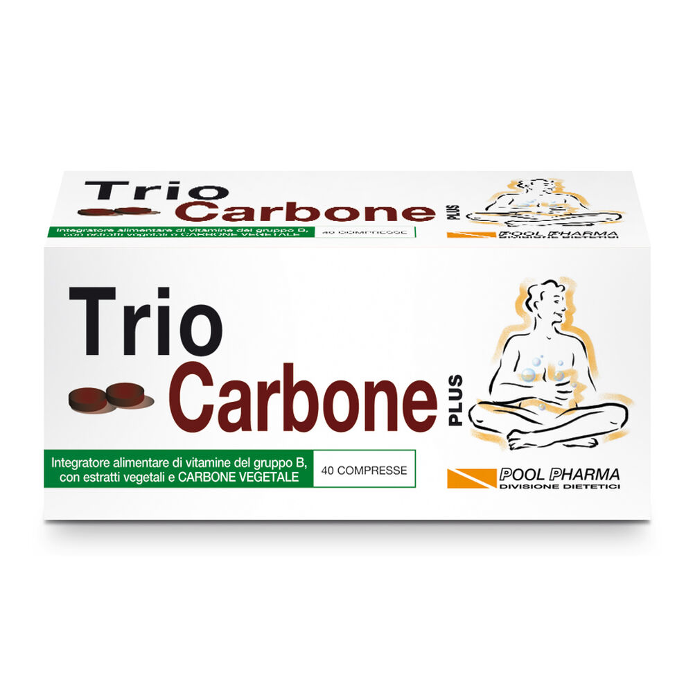 Trio Carbone Plus Integratore Alimentare 40 Compresse, , large