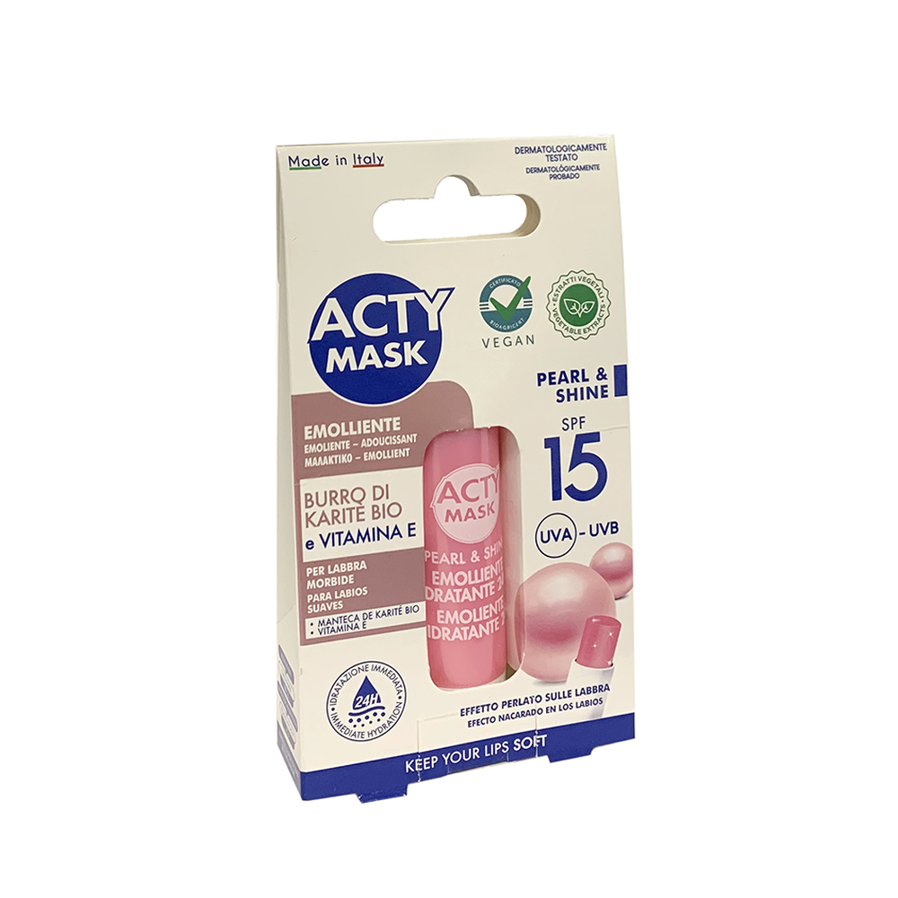 Acty Mask Eco Natural Lip Balm Burro di Karite e Vitamina E, , large
