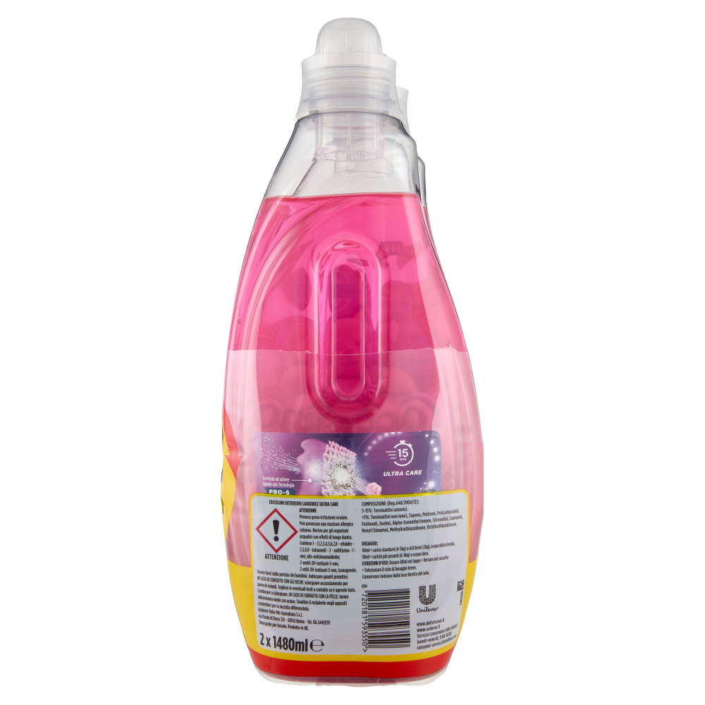 Coccolino Wonder Wash Detersivo Ultra Care 2x37 Lavaggi, , large