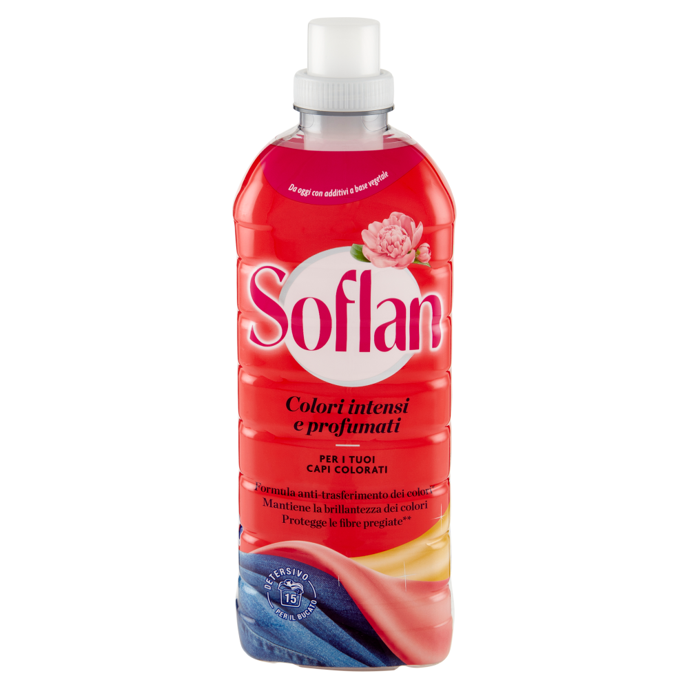 Soflan Detersivo Liquido Capi Colorati Colori Intensi 900 ml - -