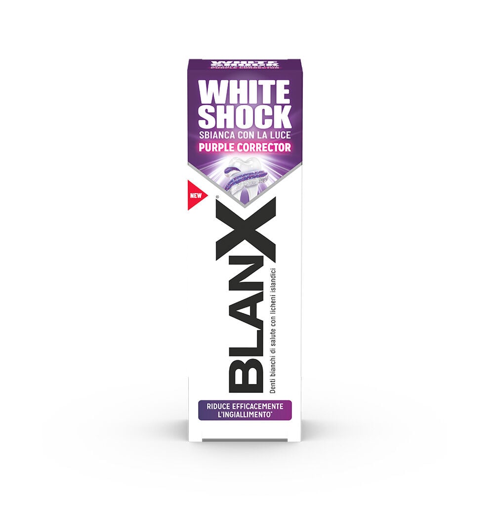 BlanX White Shock Purple Corrector dentifricio sbiancante Toothpaste 75 ml - Immagine 10